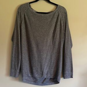 A.N.A. | Grey Shimmer Open Back Sweater | size M